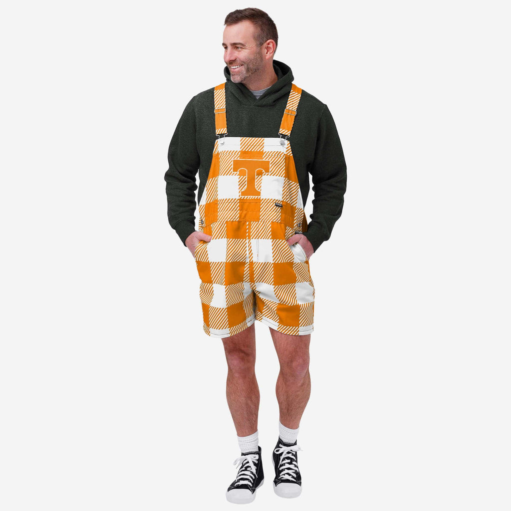 Tennessee Volunteers Mens Plaid Bib Shortalls FOCO S - FOCO.com