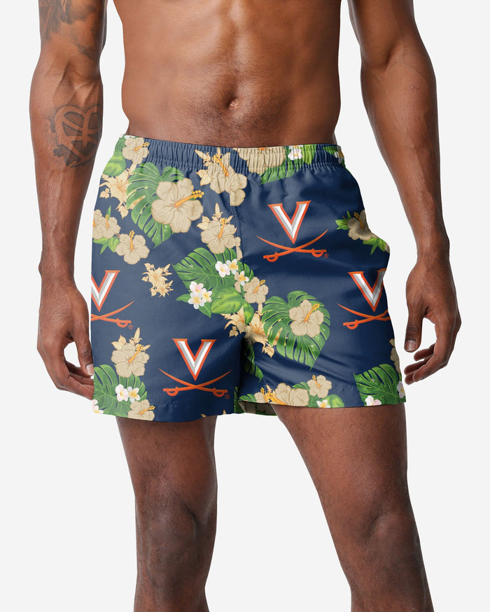 Virginia Cavaliers Floral Swimming Trunks FOCO S - FOCO.com