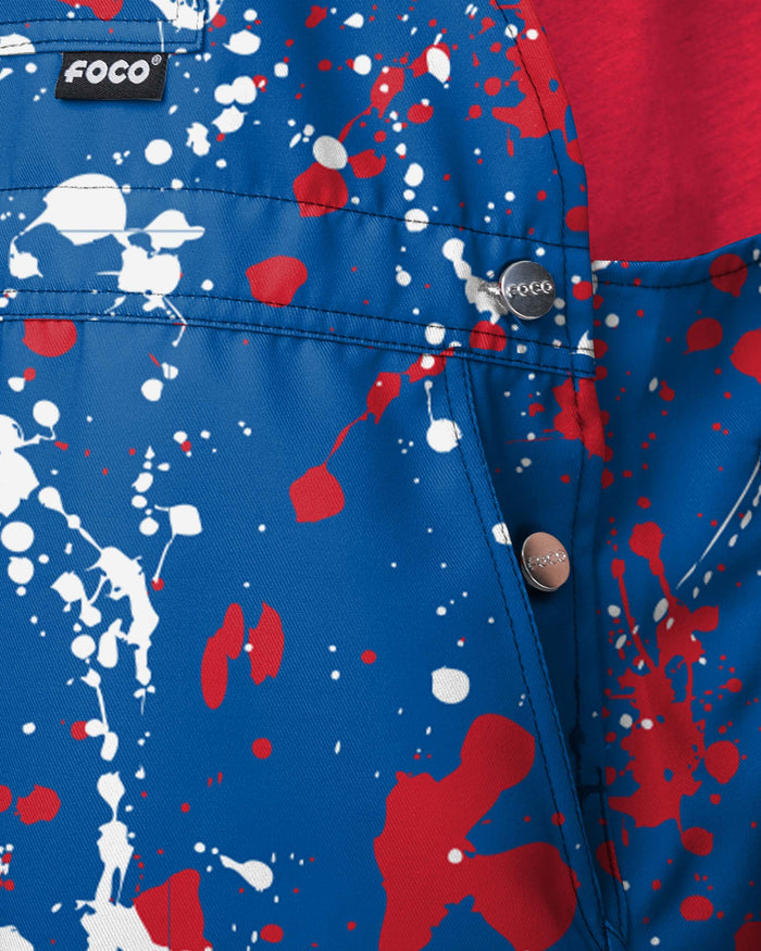 Buffalo Bills Mens Paint Splatter Bib Shortalls FOCO - FOCO.com