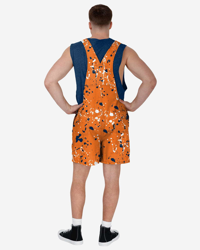 Chicago Bears Mens Paint Splatter Bib Shortalls FOCO - FOCO.com