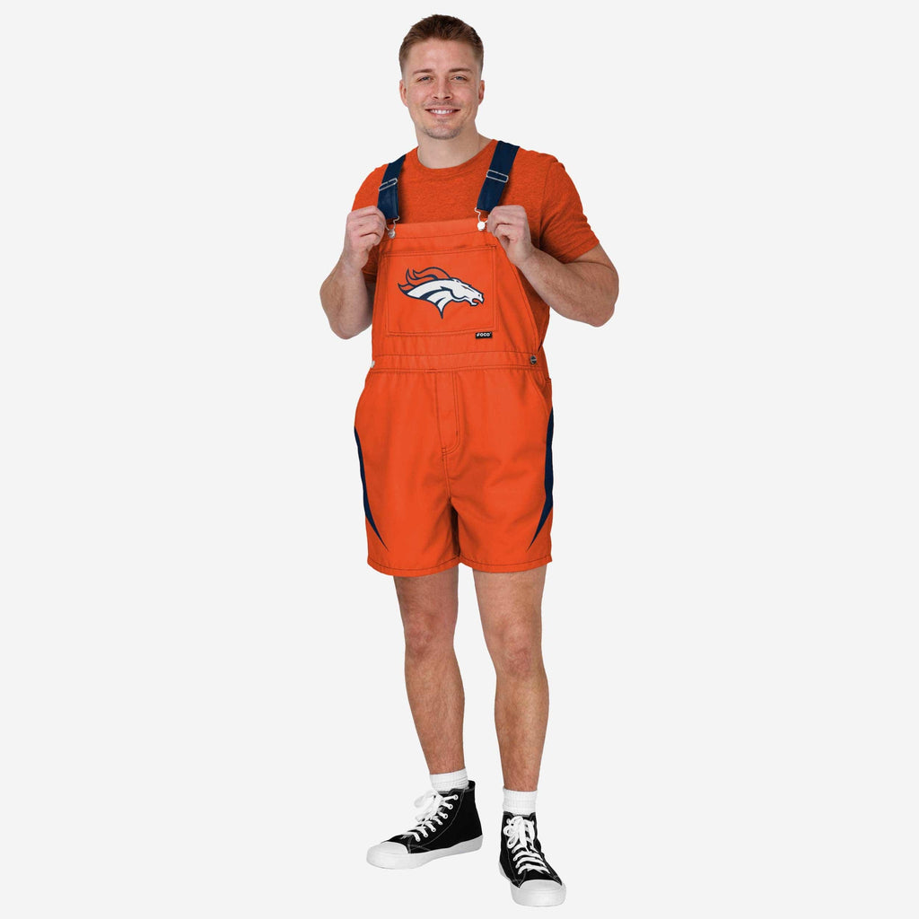 Denver Broncos Mens Team Stripe Bib Shortalls FOCO S - FOCO.com