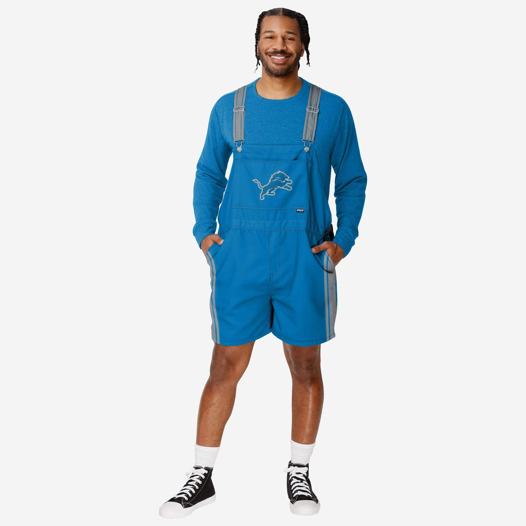 Detroit Lions Mens Team Stripe Bib Shortalls FOCO S - FOCO.com