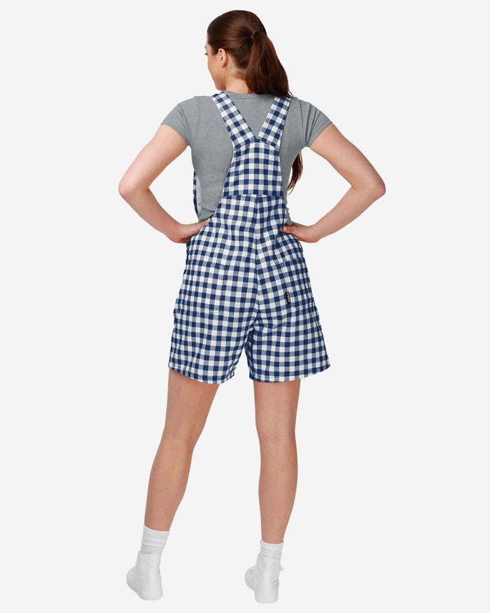 Los Angeles Dodgers Womens Gingham Check Bib Shortalls FOCO - FOCO.com