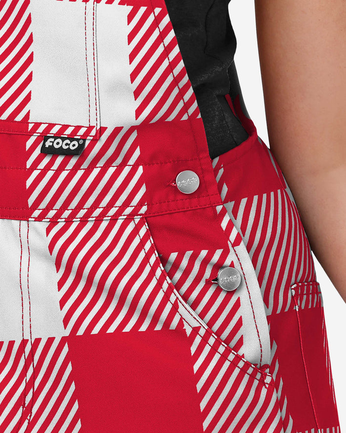 Nebraska Cornhuskers Womens Plaid Bib Shortalls FOCO - FOCO.com