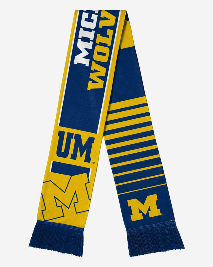 Michigan Wolverines Reversible Thematic Scarf FOCO - FOCO.com