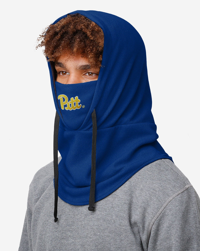 Pittsburgh Panthers Waffle Drawstring Hooded Gaiter FOCO - FOCO.com