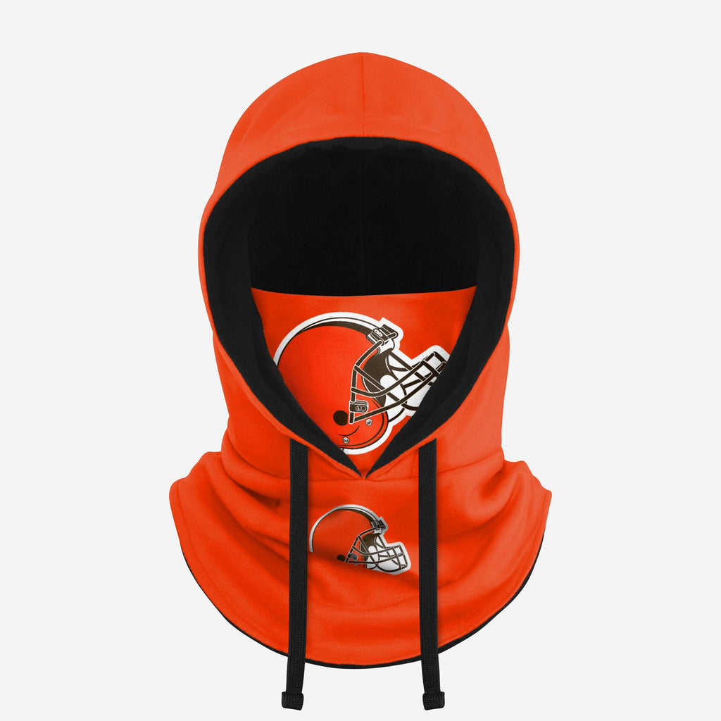 Cleveland Browns Alternate Team Color Drawstring Hooded Gaiter FOCO - FOCO.com