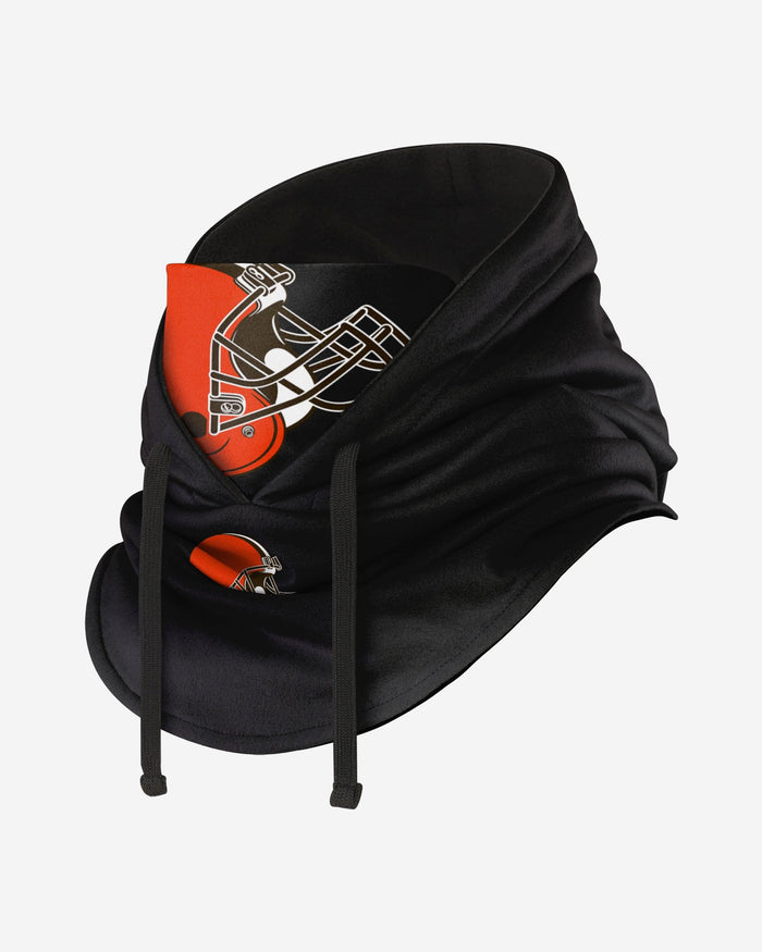 Cleveland Browns Black Drawstring Hooded Gaiter FOCO - FOCO.com