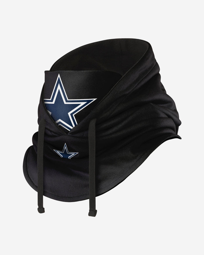 Dallas Cowboys Black Drawstring Hooded Gaiter FOCO - FOCO.com