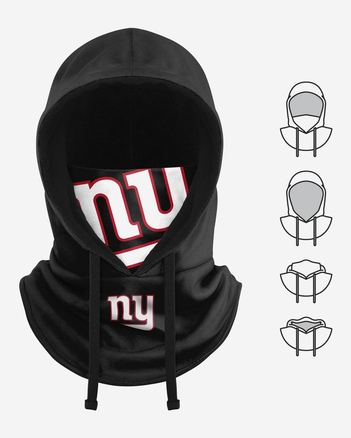 New York Giants Black Drawstring Hooded Gaiter FOCO - FOCO.com