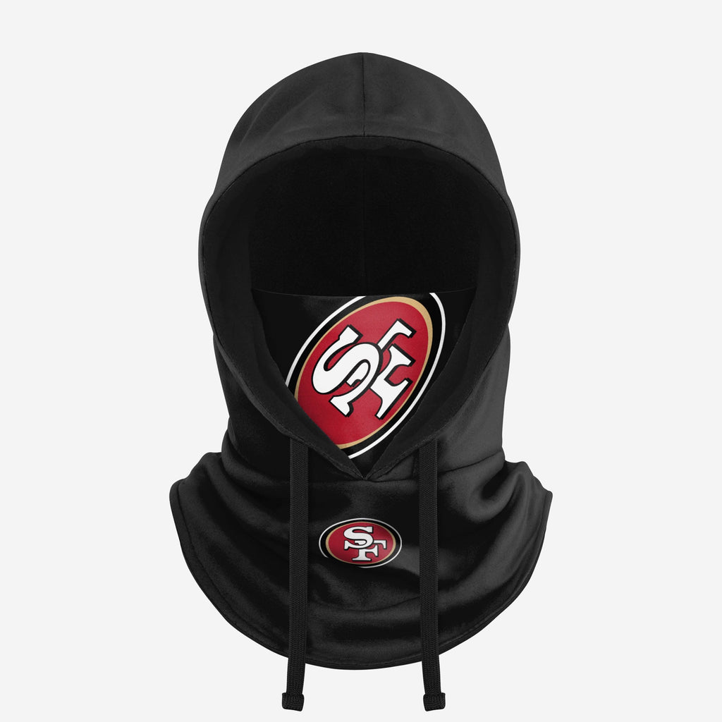 San Francisco 49ers Black Drawstring Hooded Gaiter FOCO - FOCO.com