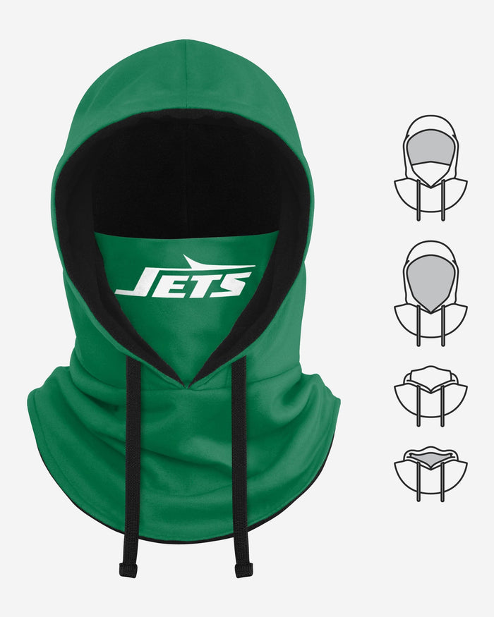 New York Jets Retro Drawstring Hooded Gaiter FOCO - FOCO.com