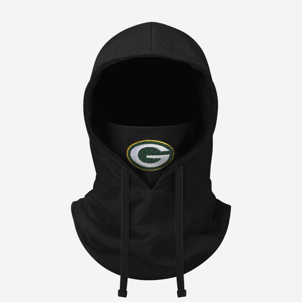 Green Bay Packers Waffle Drawstring Hooded Gaiter FOCO - FOCO.com