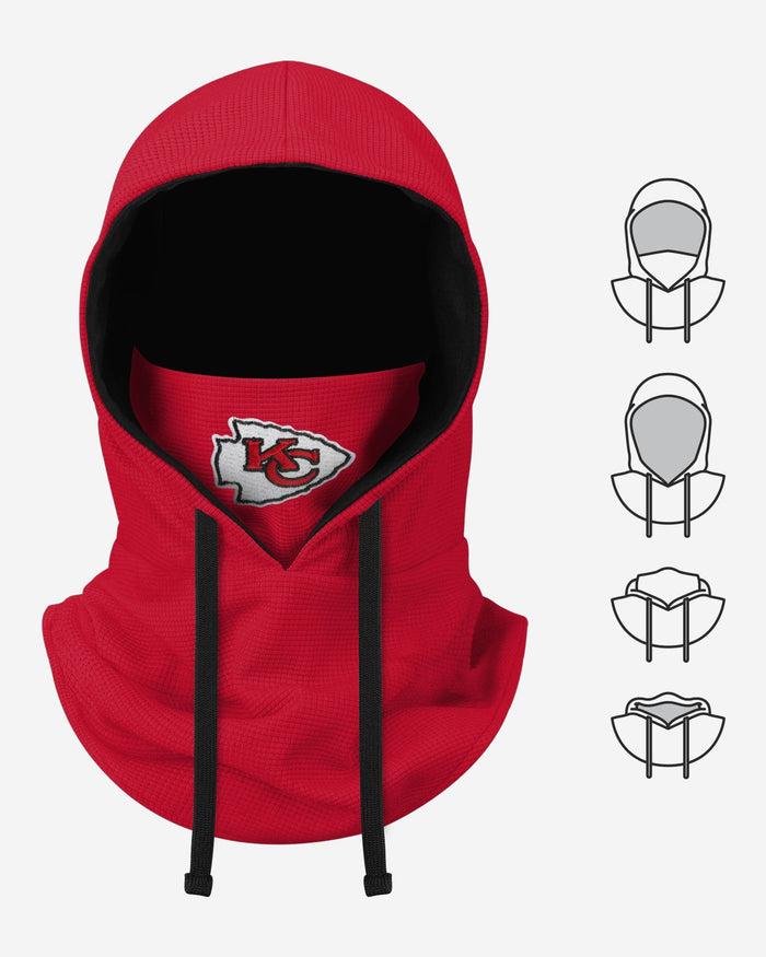 Kansas City Chiefs Waffle Drawstring Hooded Gaiter FOCO - FOCO.com