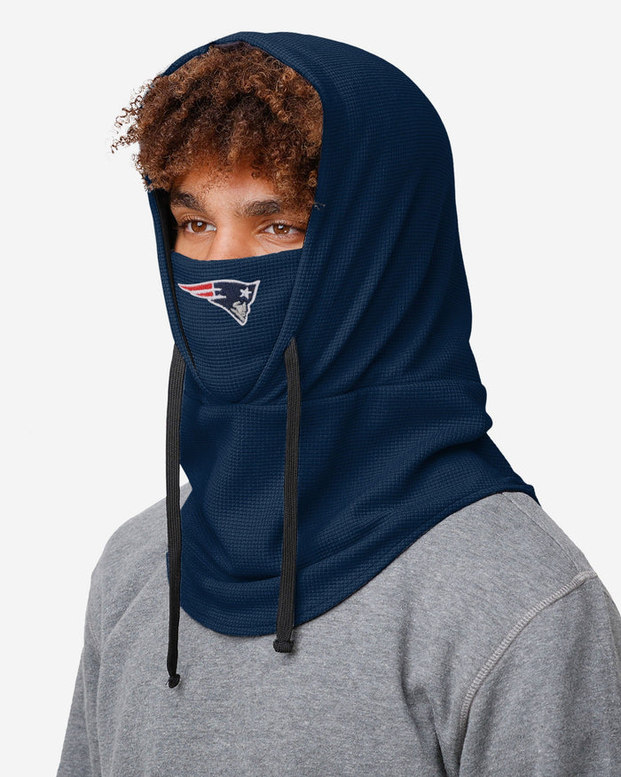 New England Patriots Waffle Drawstring Hooded Gaiter FOCO - FOCO.com