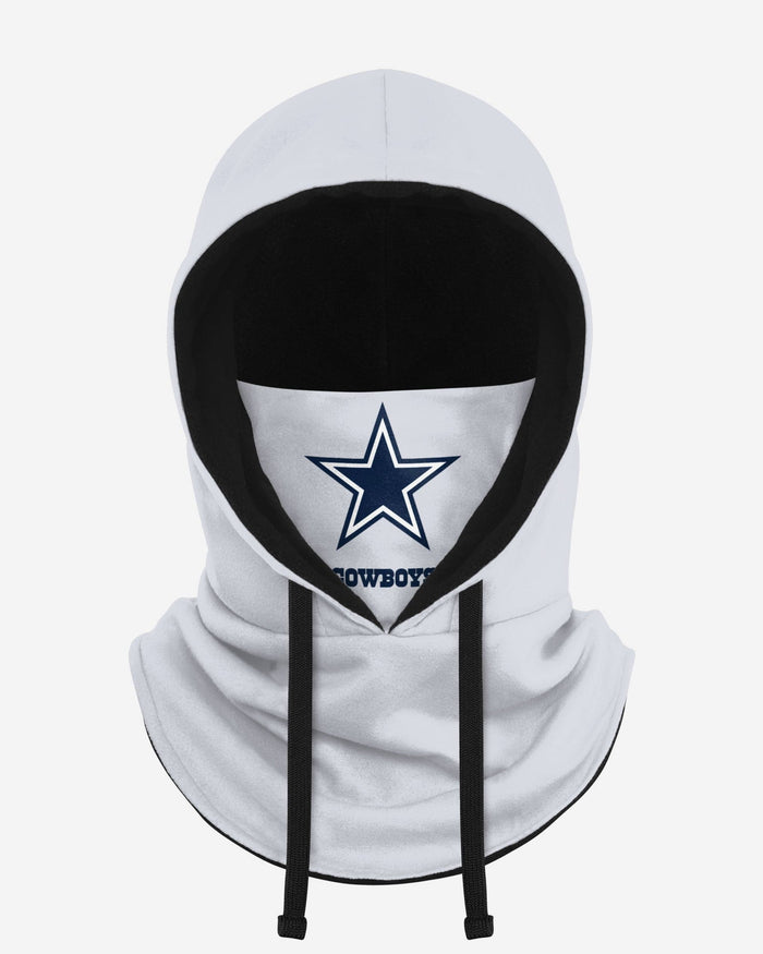 Dallas Cowboys White Drawstring Hooded Gaiter FOCO - FOCO.com