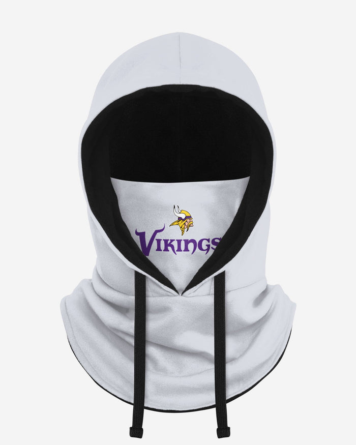 Minnesota Vikings White Drawstring Hooded Gaiter FOCO - FOCO.com