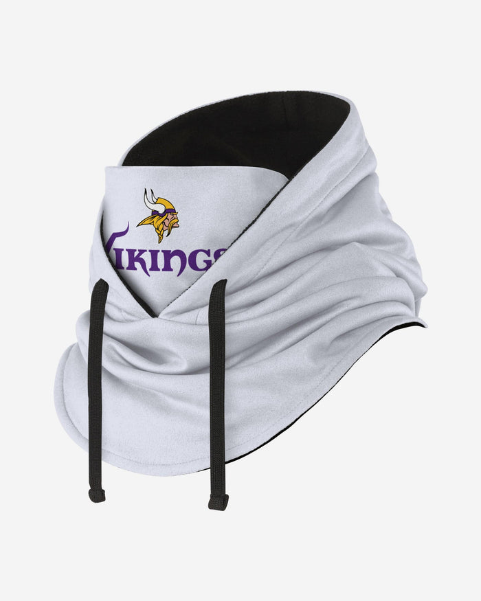 Minnesota Vikings White Drawstring Hooded Gaiter FOCO - FOCO.com