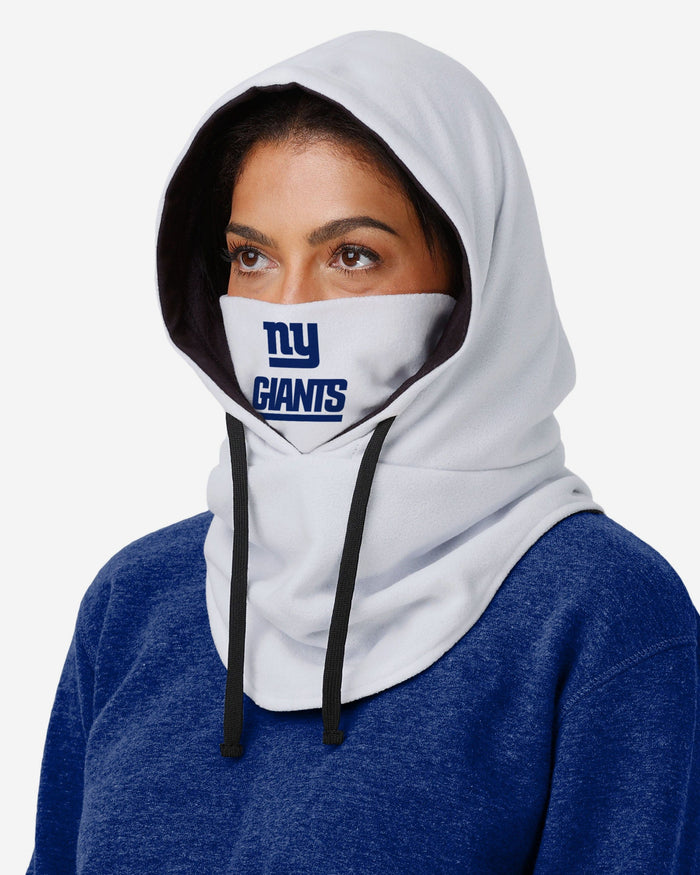 New York Giants White Drawstring Hooded Gaiter FOCO - FOCO.com