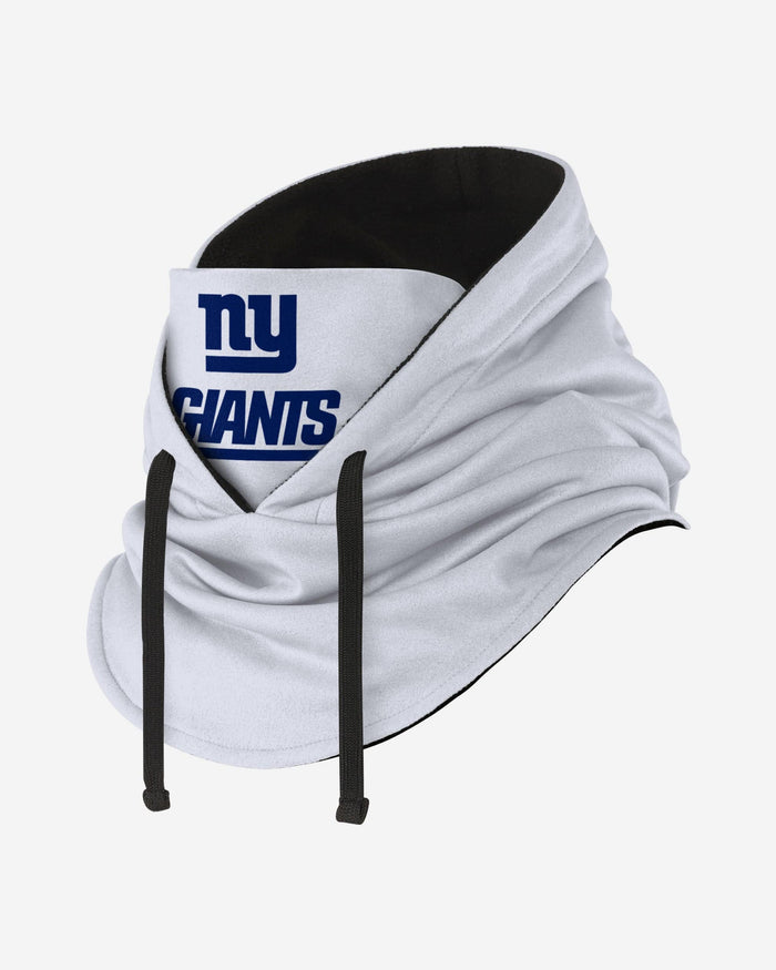 New York Giants White Drawstring Hooded Gaiter FOCO - FOCO.com