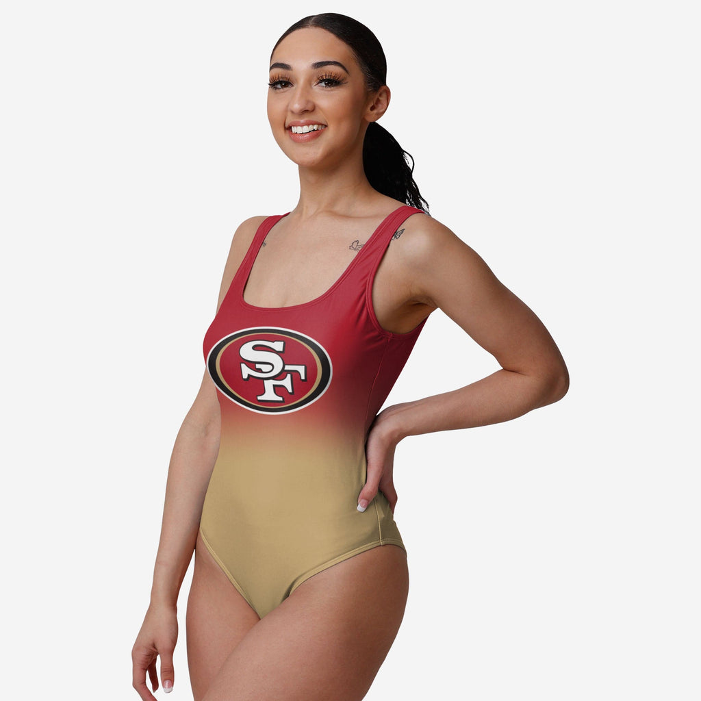 San Francisco 49ers Womens Gametime Gradient One Piece Bathing Suit FOCO S - FOCO.com
