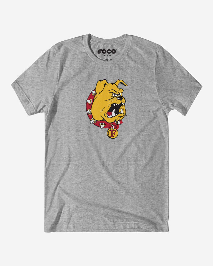 Ferris State Bulldogs Primary Logo T-Shirt FOCO Athletic Heather S - FOCO.com