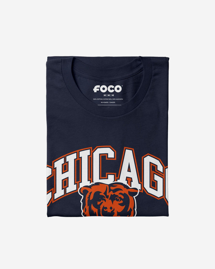 FOCO Chicago Bears NFL Womens Distressed Wordmark Crop Top