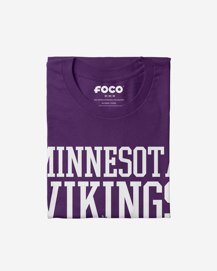 Minnesota Vikings Bold Wordmark T-Shirt FOCO - FOCO.com