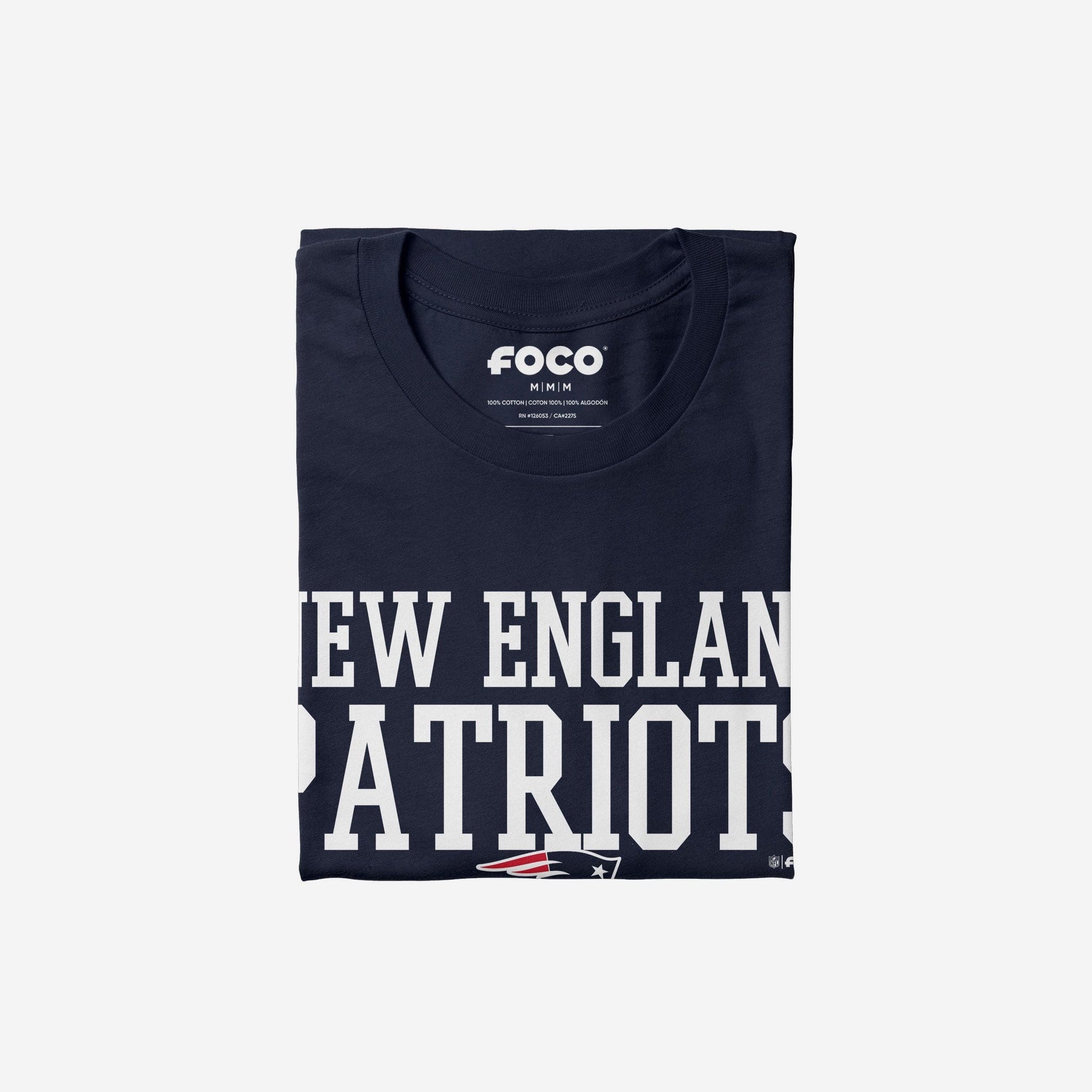 New England Patriots Football Wordmark T-Shirt FOCO