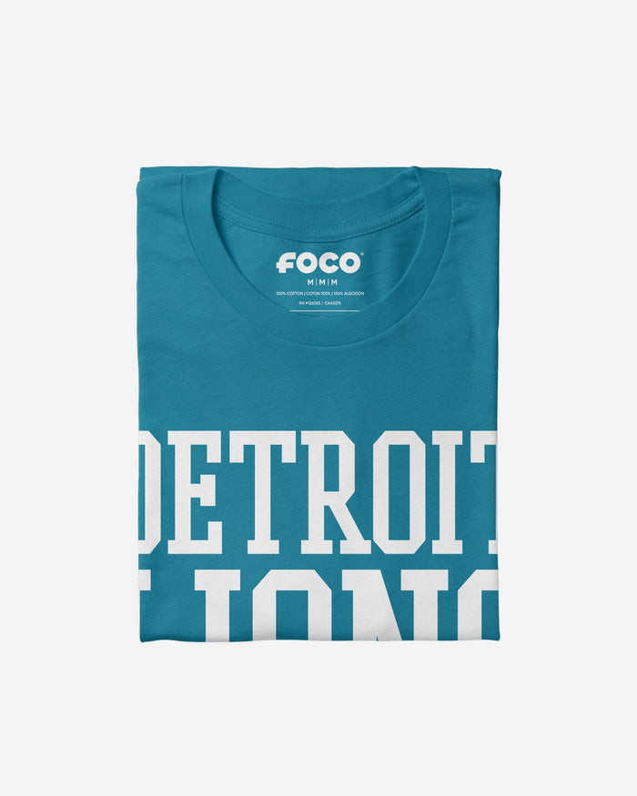 Detroit Lions Bold Wordmark T-Shirt FOCO - FOCO.com