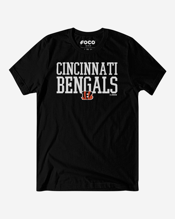 Cincinnati Bengals Bold Wordmark T-Shirt FOCO Black S - FOCO.com