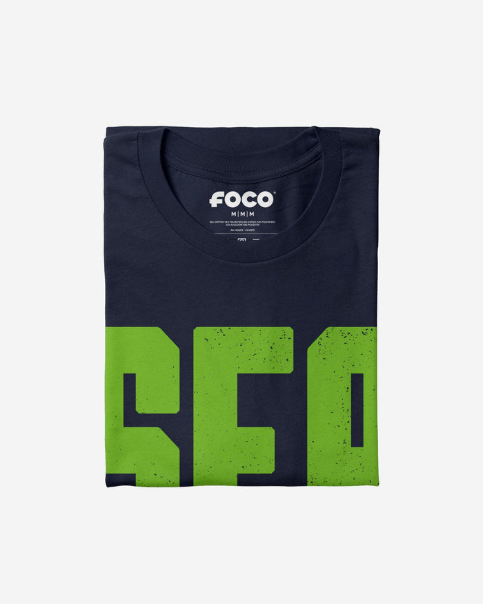 Seattle Seahawks City Initial Wordmark T-Shirt FOCO - FOCO.com