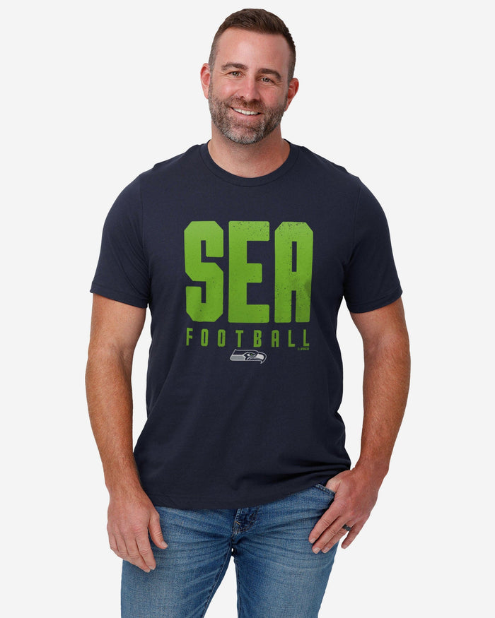 Seattle Seahawks City Initial Wordmark T-Shirt FOCO - FOCO.com