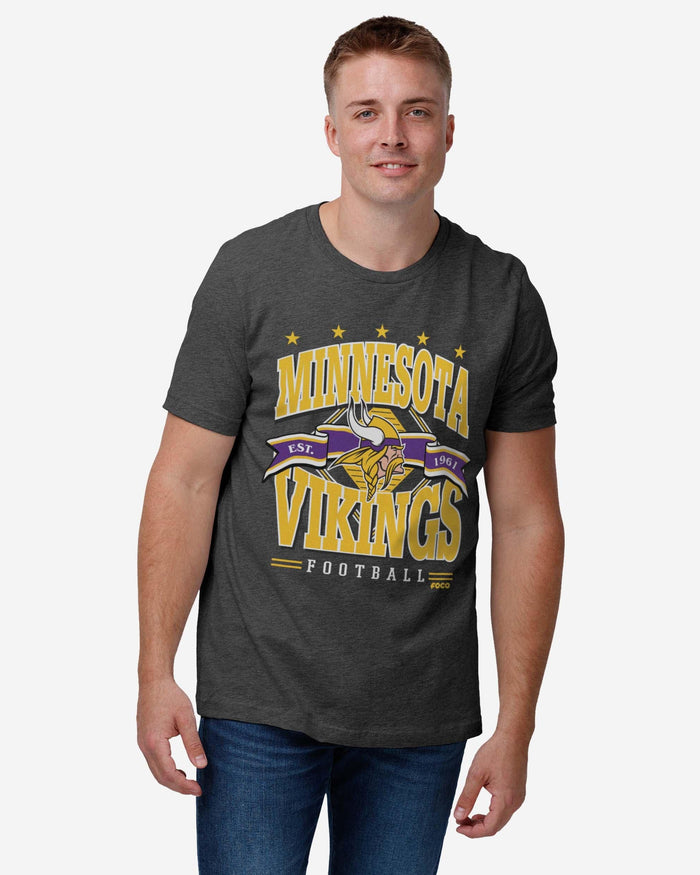 Minnesota Vikings Established Banner T-Shirt FOCO - FOCO.com