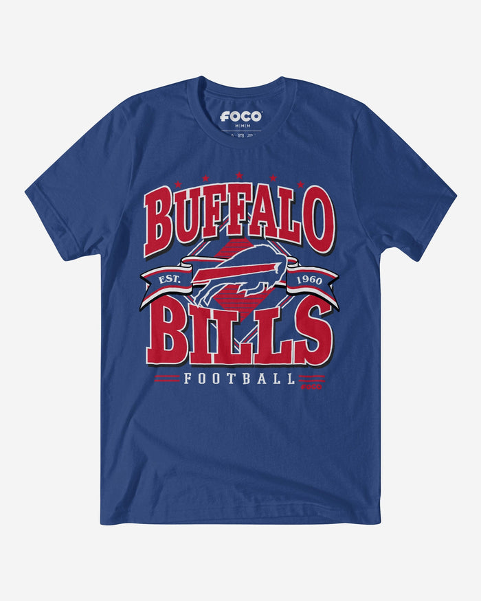 Buffalo Bills Established Banner T-Shirt FOCO True Royal S - FOCO.com