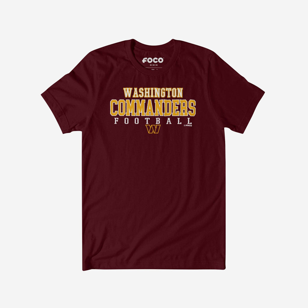 Washington Commanders Football Wordmark T-Shirt FOCO S - FOCO.com