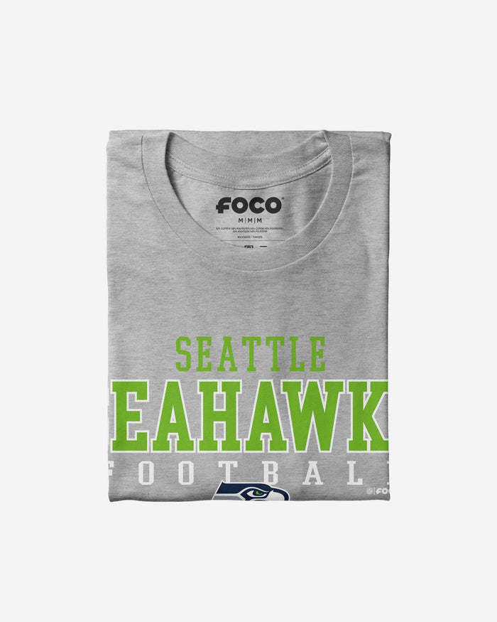 Seattle Seahawks Wordmark Short Sleeve Flannel Shirt by FOCO