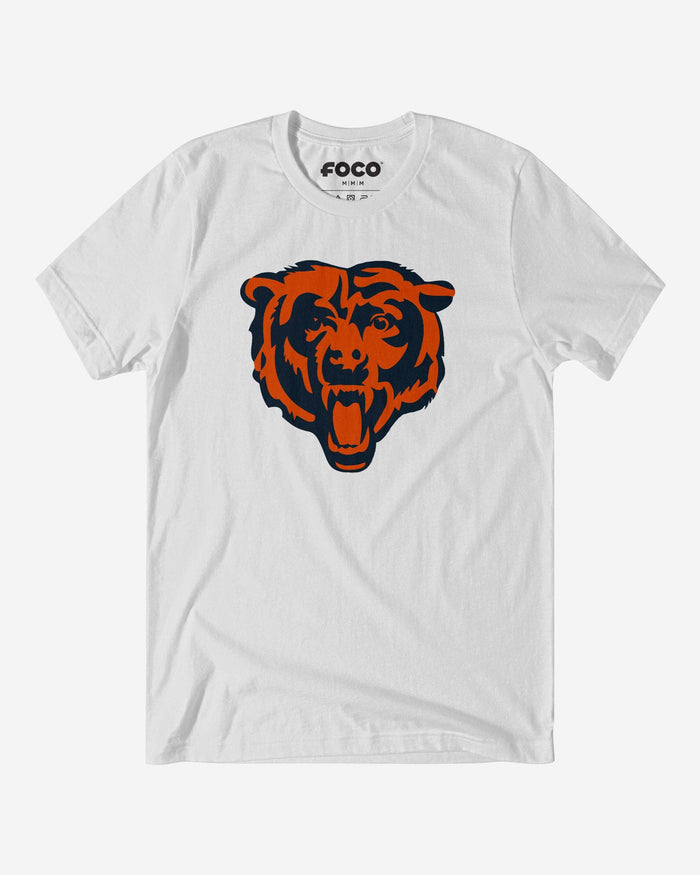 Chicago Bears Primary Logo T-Shirt FOCO White S - FOCO.com