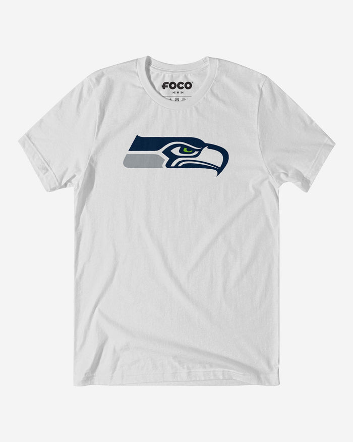 Seattle Seahawks Primary Logo T-Shirt FOCO White S - FOCO.com