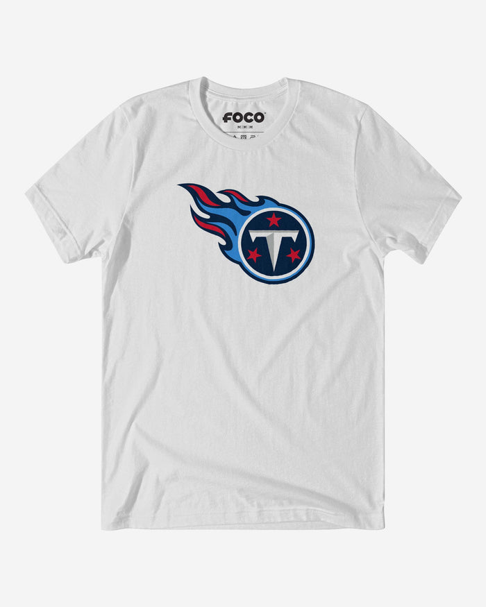 Tennessee Titans Primary Logo T-Shirt FOCO White S - FOCO.com