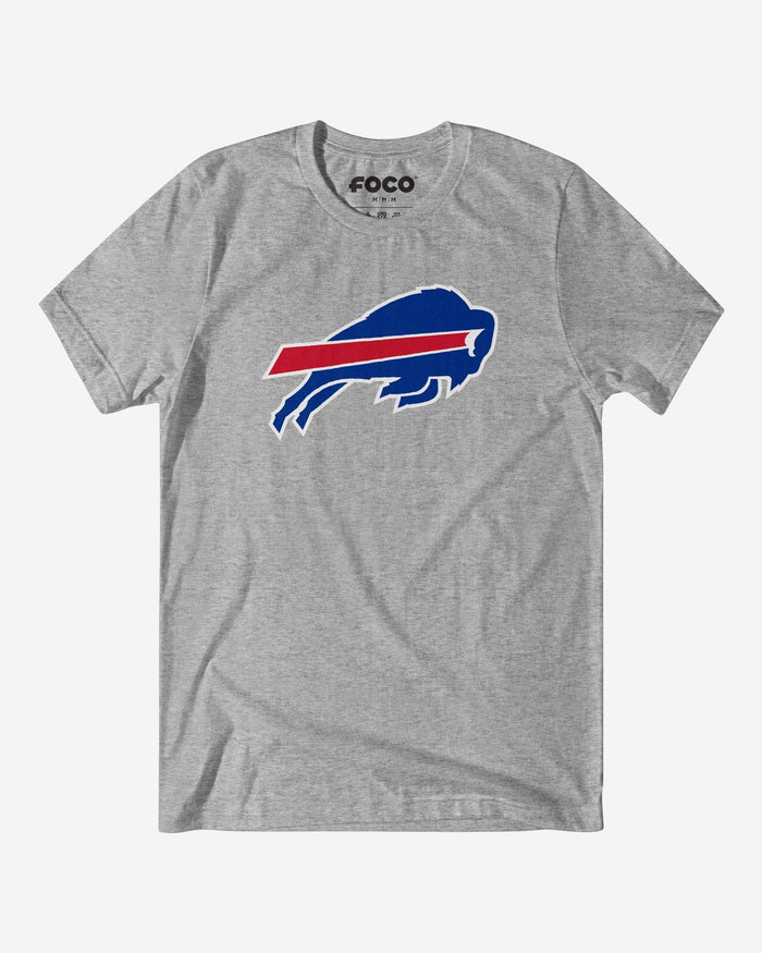 Buffalo Bills Primary Logo T-Shirt FOCO Athletic Heather S - FOCO.com