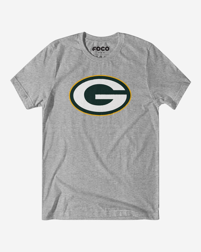 Green Bay Packers Primary Logo T-Shirt FOCO Athletic Heather S - FOCO.com