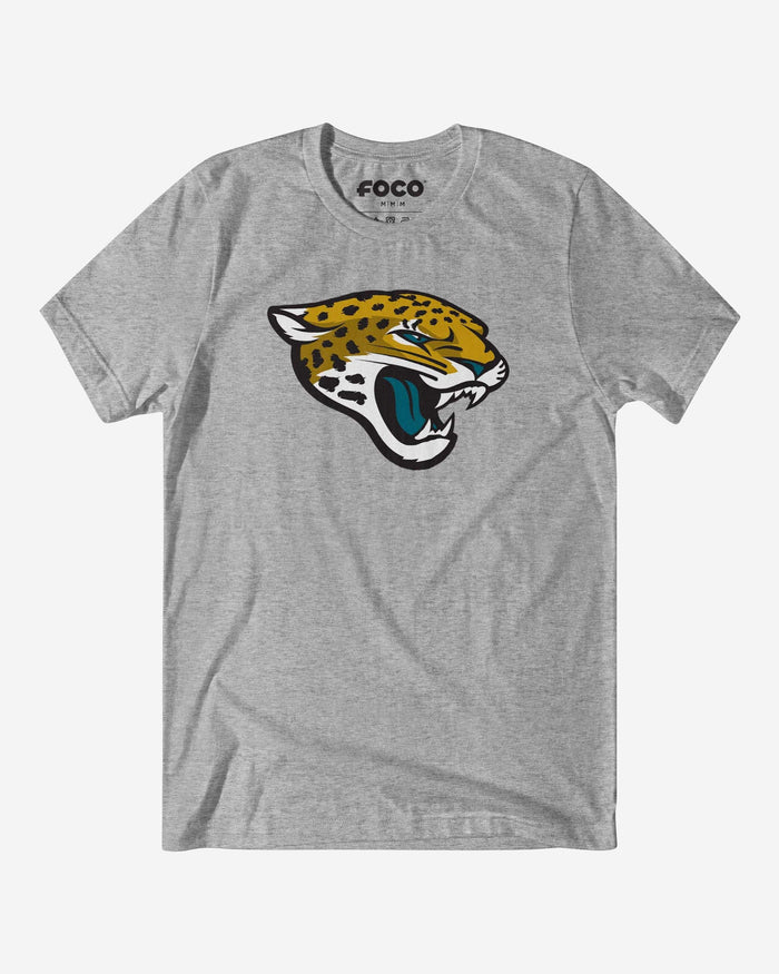 Jacksonville Jaguars Primary Logo T-Shirt FOCO Athletic Heather S - FOCO.com