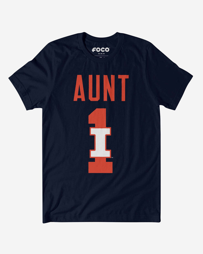 Illinois Fighting Illini Number 1 Aunt T-Shirt FOCO S - FOCO.com