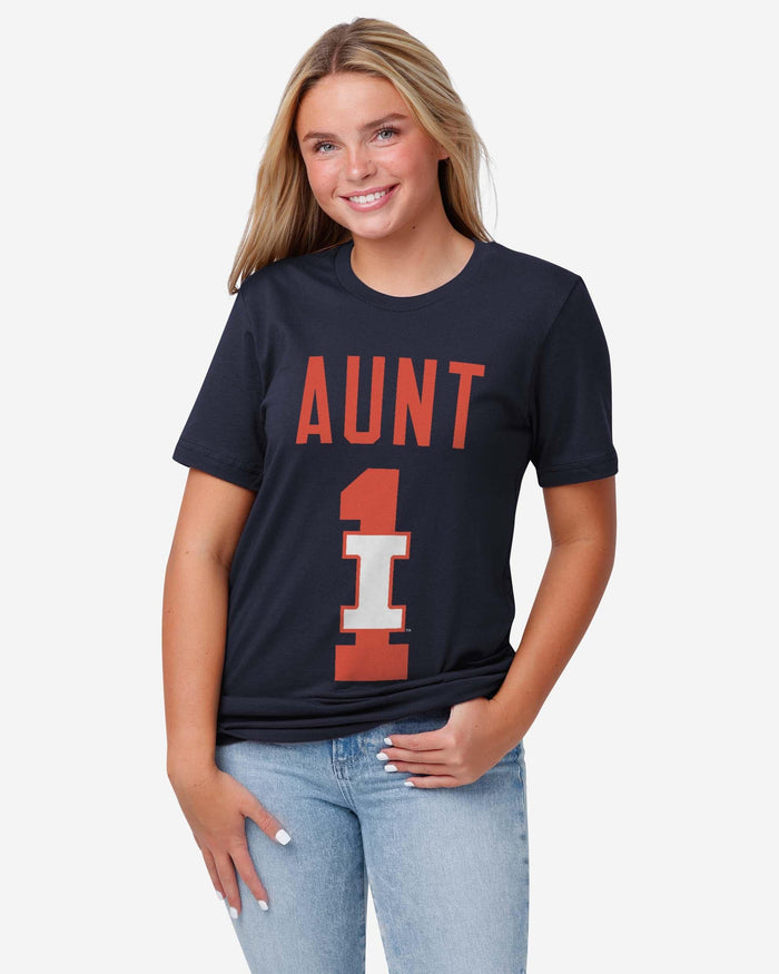 Illinois Fighting Illini Number 1 Aunt T-Shirt FOCO - FOCO.com