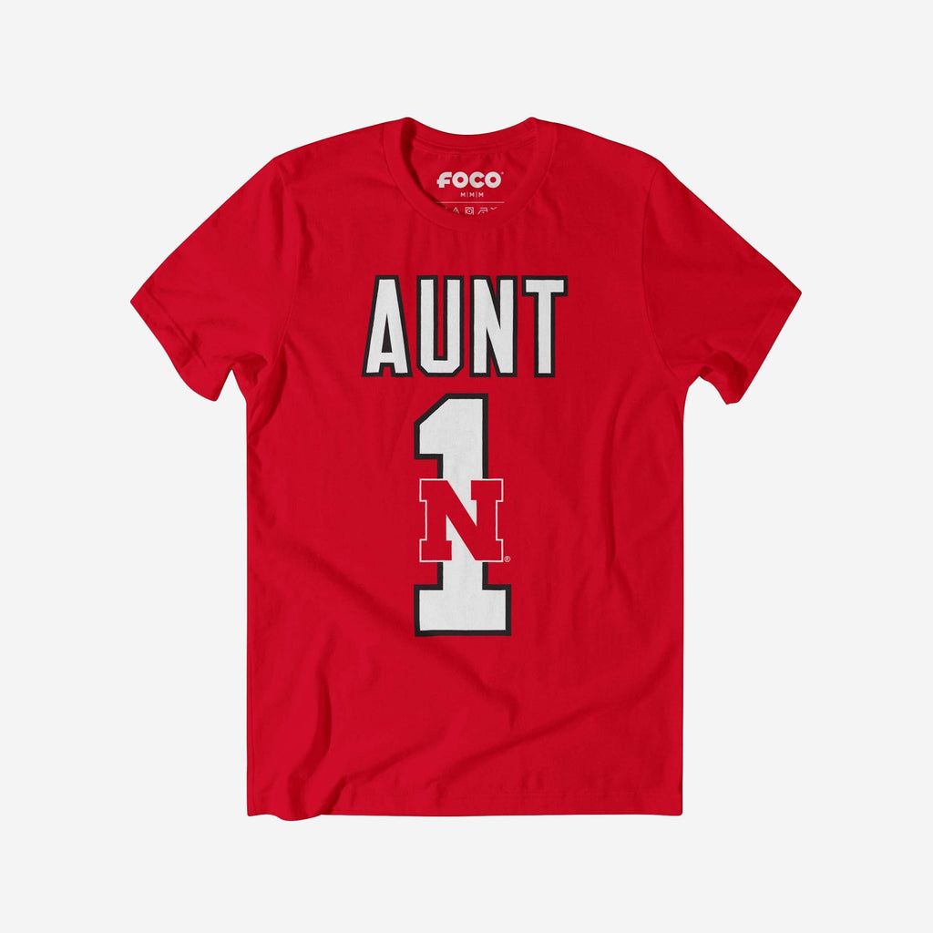 Nebraska Cornhuskers Number 1 Aunt T-Shirt FOCO S - FOCO.com