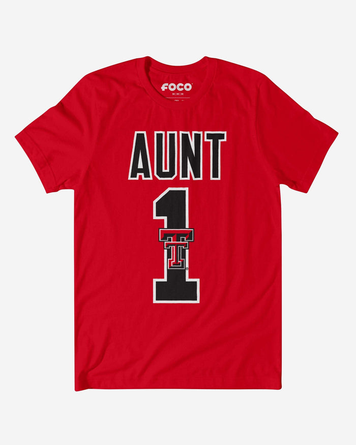 Texas Tech Red Raiders Number 1 Aunt T-Shirt FOCO S - FOCO.com