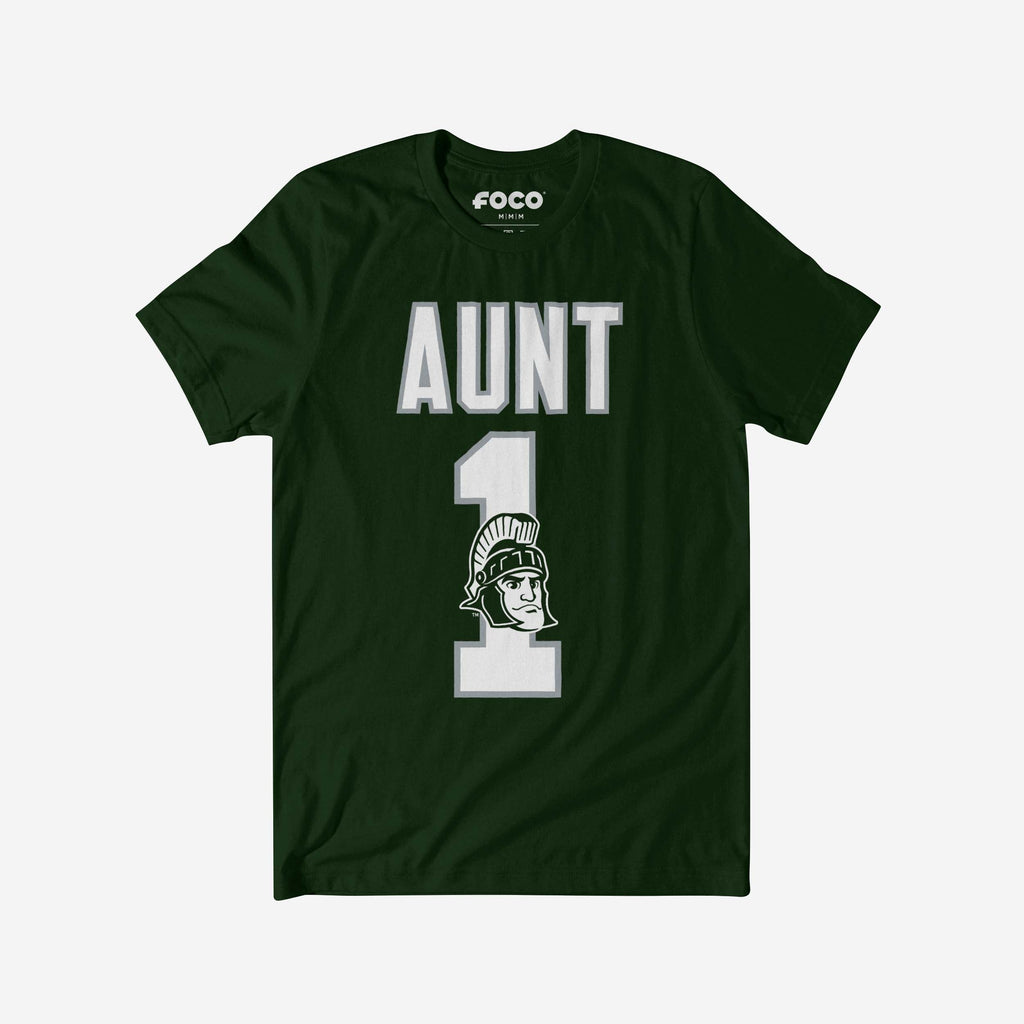 Michigan State Spartans Number 1 Aunt T-Shirt FOCO S - FOCO.com