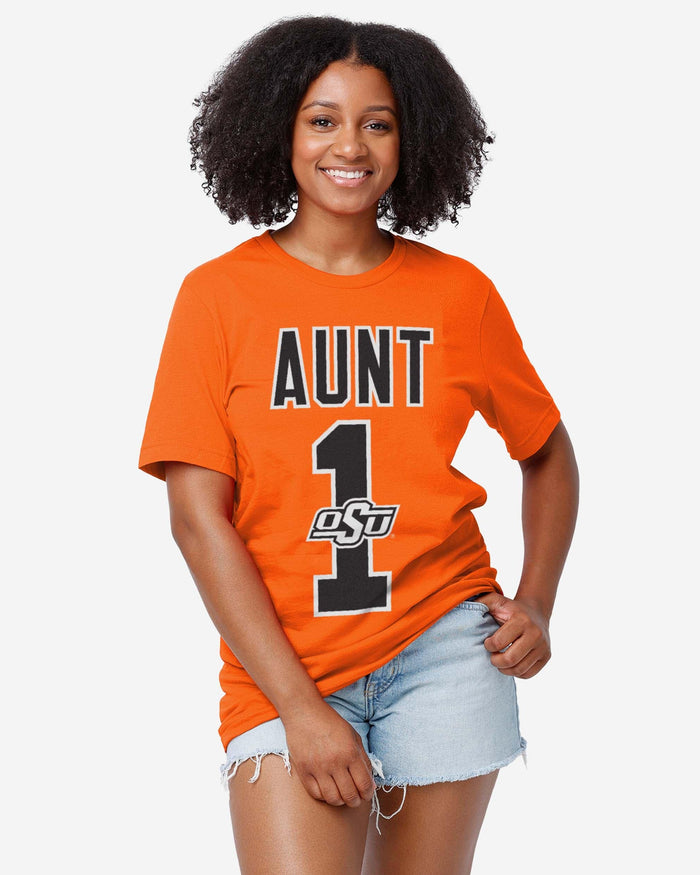 Oklahoma State Cowboys Number 1 Aunt T-Shirt FOCO - FOCO.com