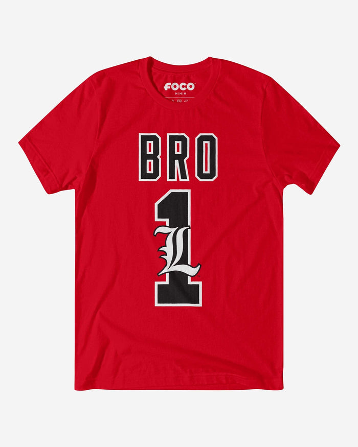 Louisville Cardinals Number 1 Bro T-Shirt FOCO S - FOCO.com